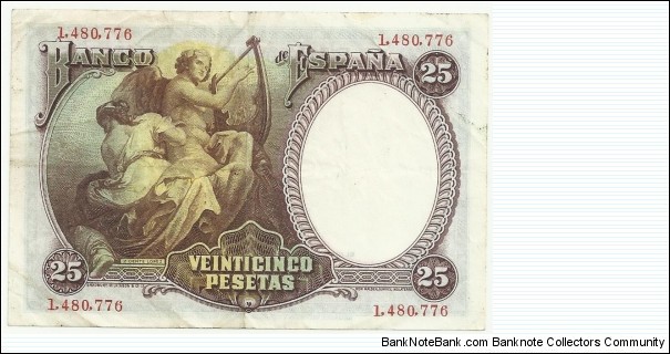 Banknote from Spain year 1931