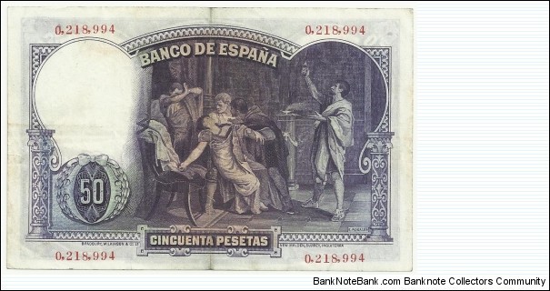 Banknote from Spain year 1931