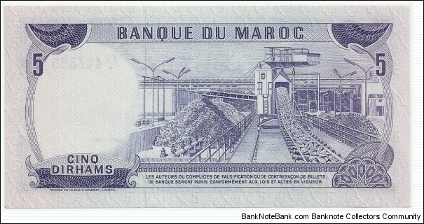 Banknote from Morocco year 1970