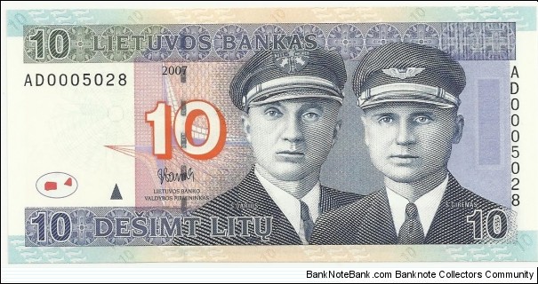 Lithuania 10 Litu 2007 Banknote