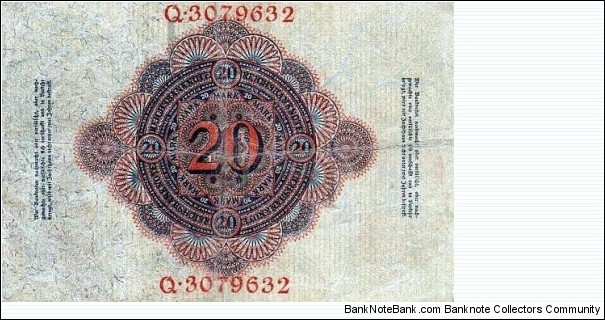 Banknote from Germany year 1914