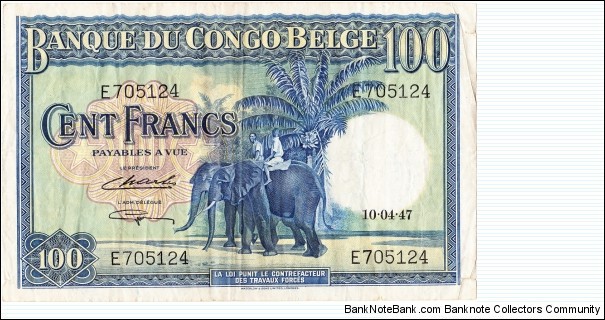 100 francs Banknote