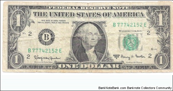 1 Dollar(New York 1963) Banknote