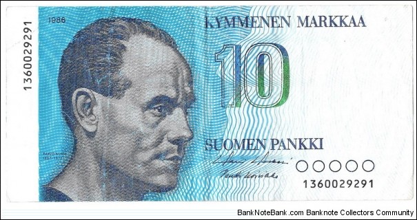 10 Markkaa Banknote