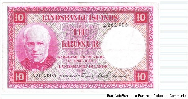 10 Kronur Banknote