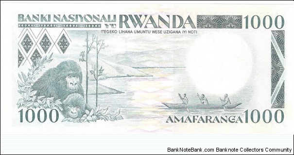 Banknote from Rwanda year 1988