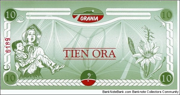 Orania N.D. 10 Ora.

Type 'C'. Banknote