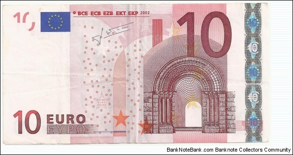 EuropaUnion 10 Euro 2002 Banknote