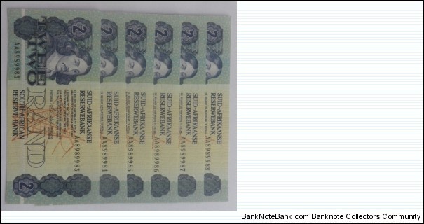 Set AA8989983 - AA8989988 Banknote