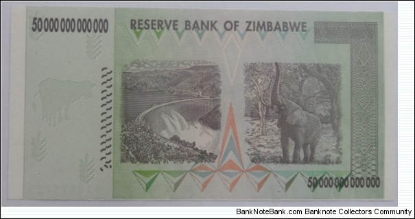 Banknote from Zimbabwe year 2008