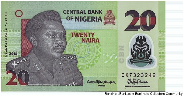 Nigeria 2015 20 Naira. Banknote