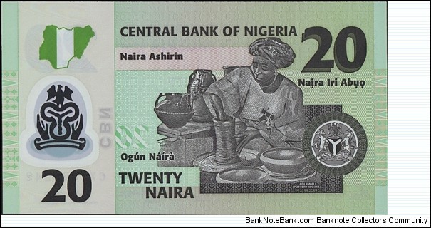 Banknote from Nigeria year 2015