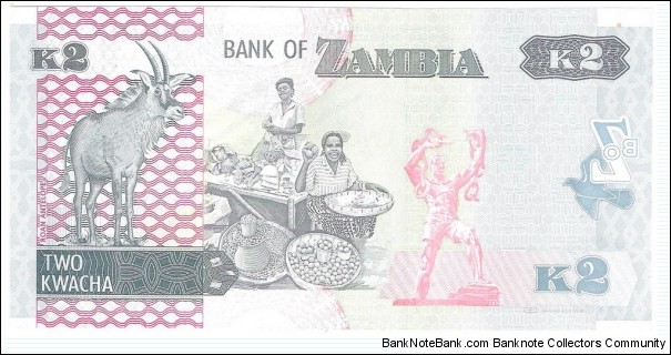 Banknote from Zambia year 2012
