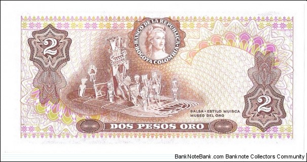 Banknote from Colombia year 1977