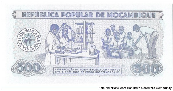 Banknote from Mozambique year 1986