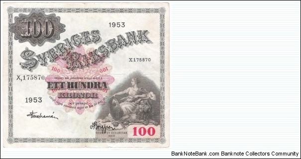 100 Kronor(1953) Banknote