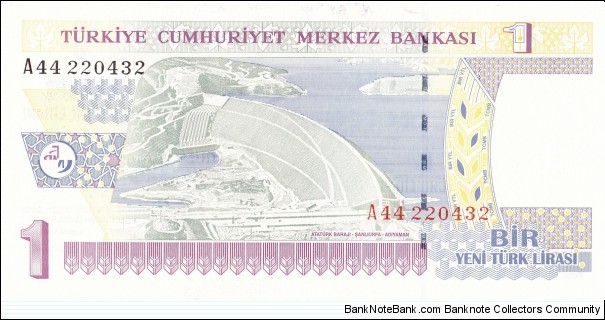 Banknote from Turkey year 2005