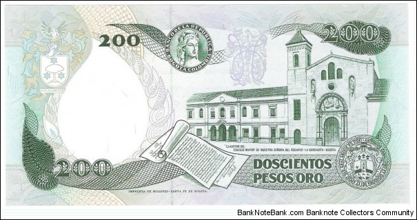 Banknote from Colombia year 1992