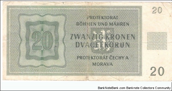 Banknote from Czech Republic year 1944