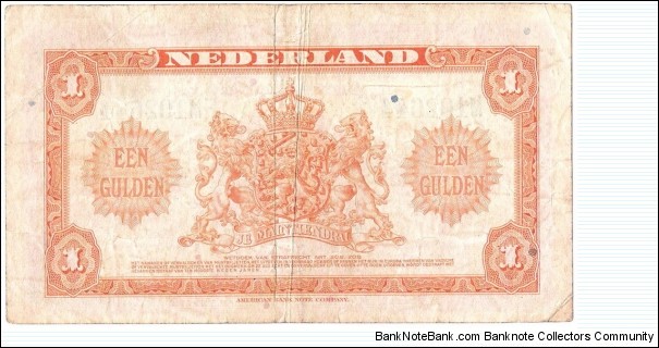 Banknote from Netherlands year 1943