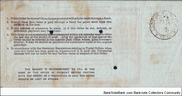 Banknote from Malaysia year 1946