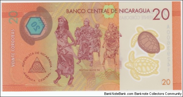 Banknote from Nicaragua year 2015