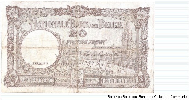 Banknote from Belgium year 1940