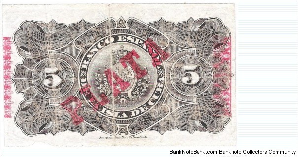 Banknote from Cuba year 1896