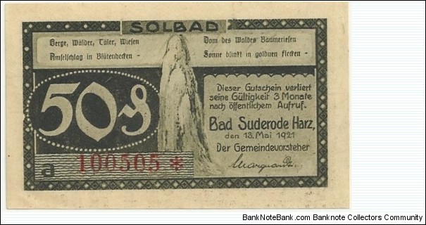 Banknote from Germany year 1921