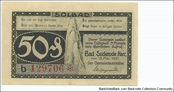 Banknote from Germany year 1921