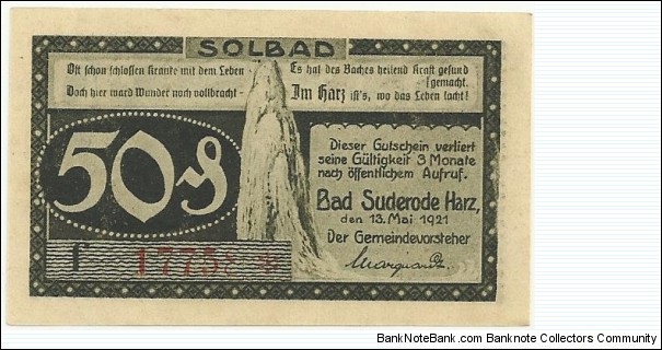 Banknote from Germany year 1921