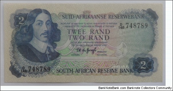 2 Rand
T.W. de Jongh 3rd Issue Banknote