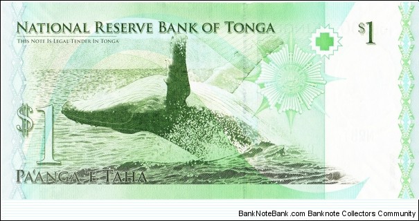 Banknote from Tonga year 2015