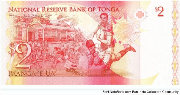 Banknote from Tonga year 2015