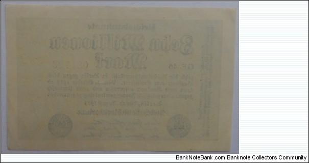 Banknote from Germany year 1923