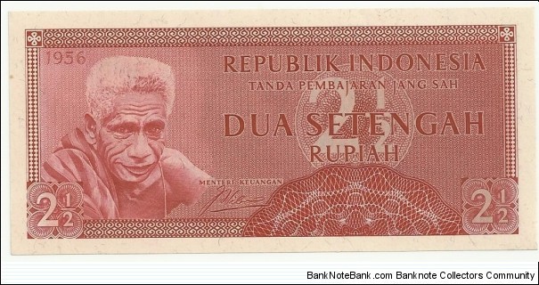 IndonesiaBN 2½ Rupiah 1956 Banknote