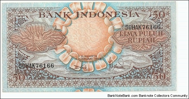 IndonesiaBN 50 Rupiah 1959 Banknote