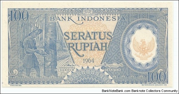 IndonesiaBN 100 Rupiah 1964 Banknote