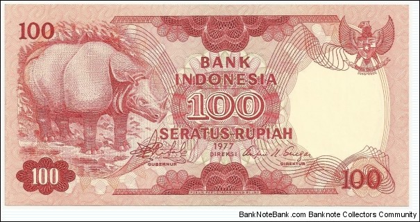 IndonesiaBN 100 Rupiah 1977 Banknote