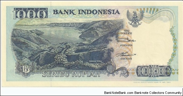 IndonesiaBN 1000 Rupiah 1992 Banknote