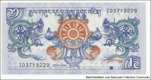 BhutanBN 1 Ngultrum 2006 Banknote
