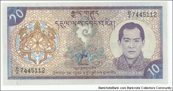 BhutanBN 10 Ngultrum 2000 Banknote