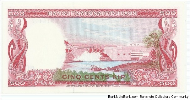 Banknote from Laos year 1974