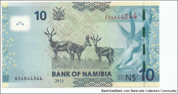 Banknote from Namibia year 2013
