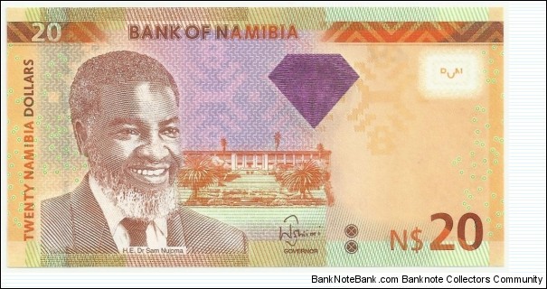 NamibiaBN 20 NamibianDollars 2013 Banknote