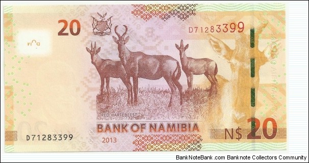 Banknote from Namibia year 2013