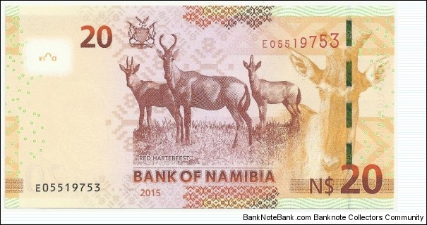 Banknote from Namibia year 2015
