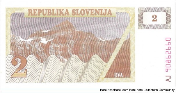 Banknote from Slovenia year 1990