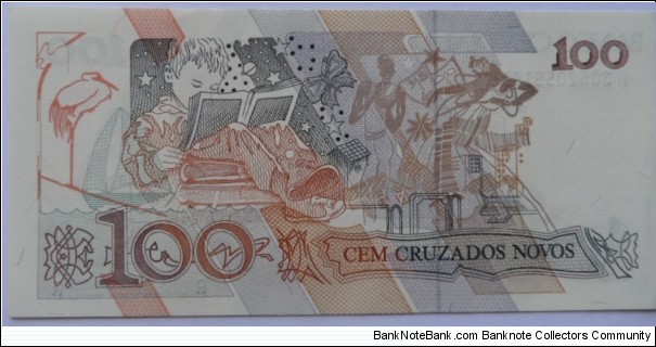 Banknote from Brazil year 1989