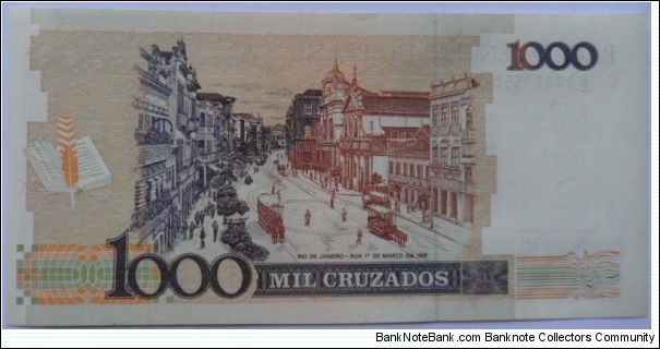 Banknote from Brazil year 1989